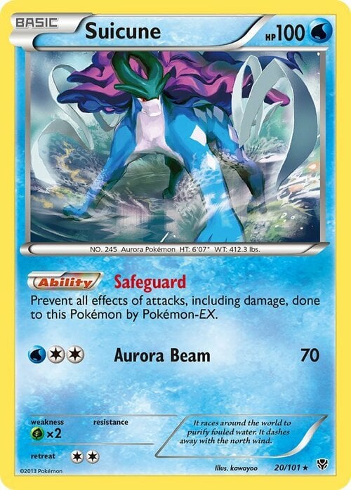 Suicune [Safeguard | Aurora Beam] Card Front