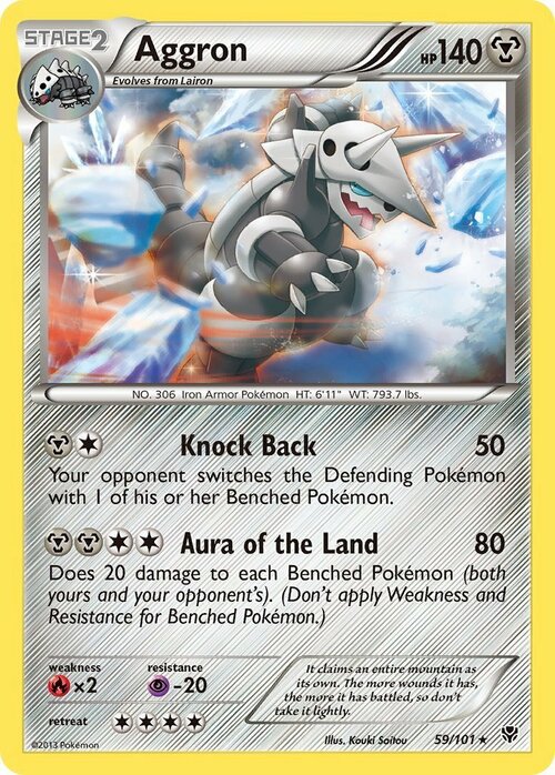 Aggron [Knock Back | Aura of the Land] Card Front