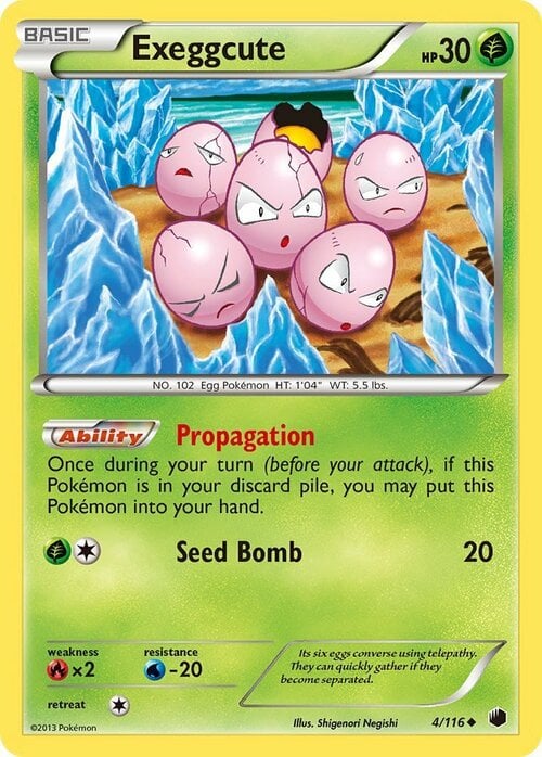 EXeggcute Card Front