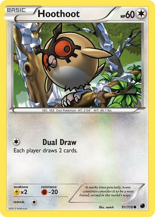 Hoothoot [Dual Draw] Card Front