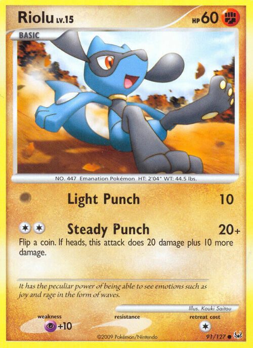 Riolu Lv.15 [Light Punch | Steady Punch] Frente