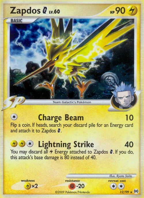 Zapdos G Card Front