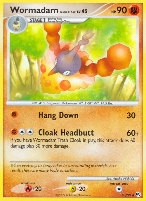 Wormadam Sandy Cloak Lv.45 Card Front