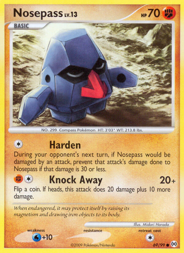 pokemon card nosepass Pokemon Guardians Rising Nosepass #69