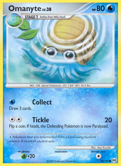 Omanyte Lv.38 Card Front
