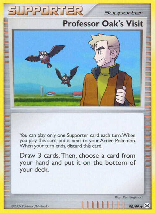 Professor Oak's Visit Card Front