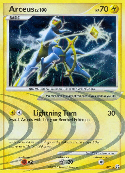 Arceus Lv.100 [Lightning Turn] Card Front
