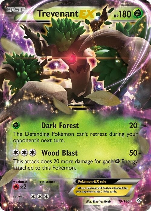 Trevenant EX Card Front