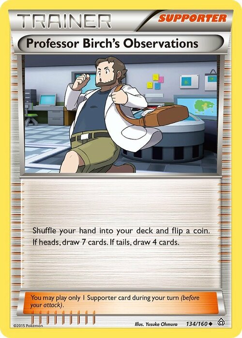 Professor Birch's Observations Card Front