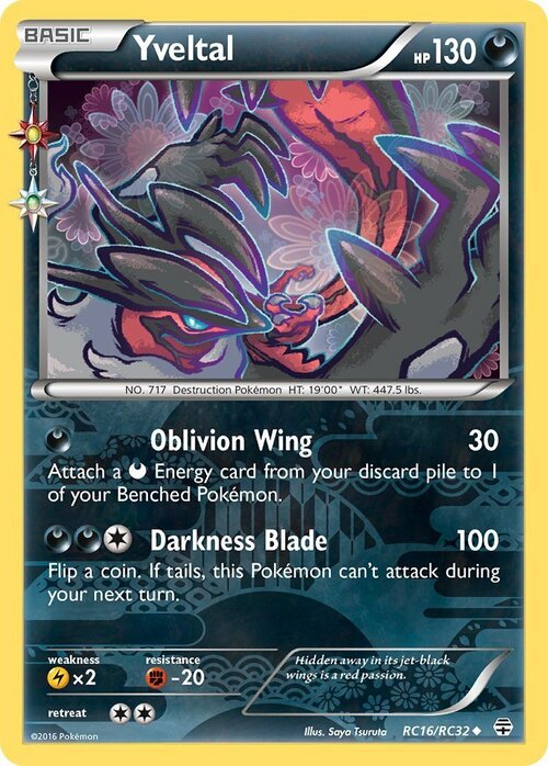 Yveltal [Oblivion Wing | Darkness Blade] Card Front