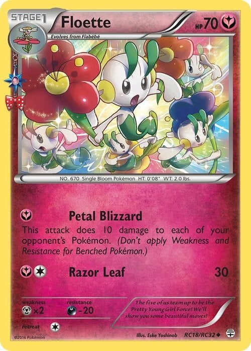 Floette [Petal Blizzard | Razor Leaf] Card Front