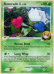 Roserade [GL] Lv.22 [Poison Bind | Long Whip]
