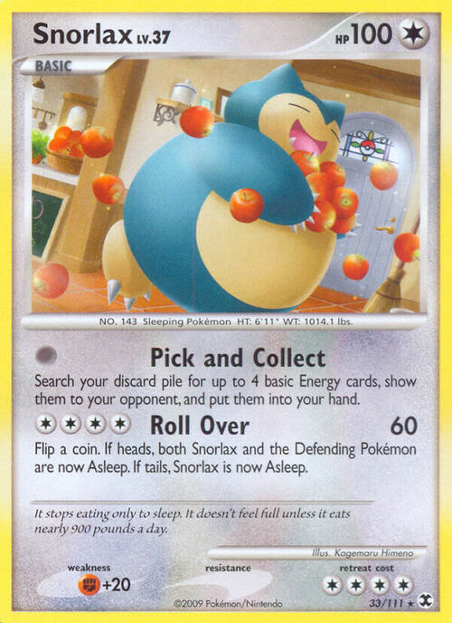 Snorlax Lv.37 Card Front