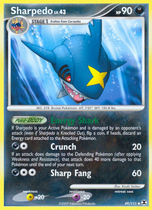 Sharpedo Card Front