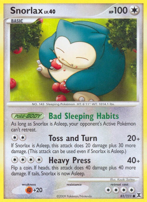 Snorlax Lv.40 Card Front