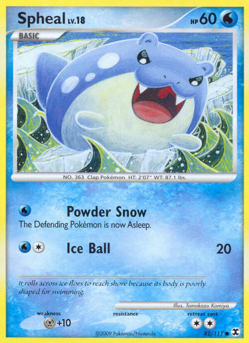 Spheal Lv.18 Card Front