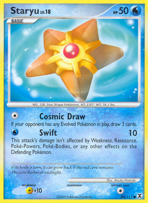 Staryu Lv.18 Card Front