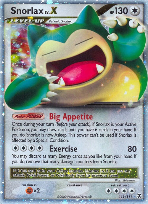 Snorlax LV.X Card Front