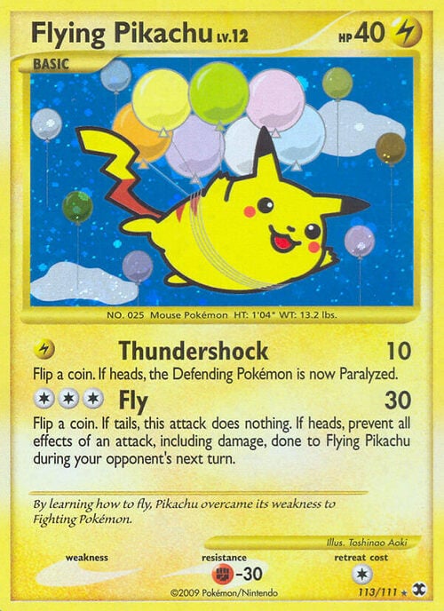 Flying Pikachu Card Front