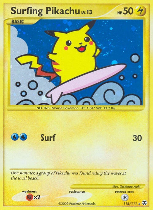 Pikachu Surf Card Front