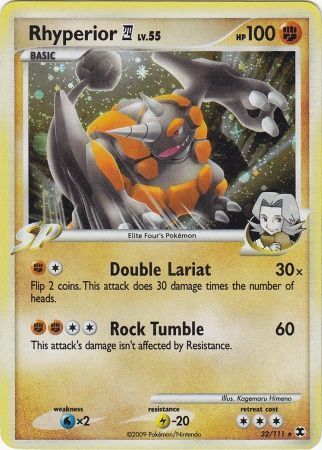 pokemon card rhyperior Pokemon Card Rhyperior Holo DPBP#125 DP1 2006 MINT Japanese q002 main image 0