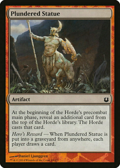 Plundered Statue Card Front