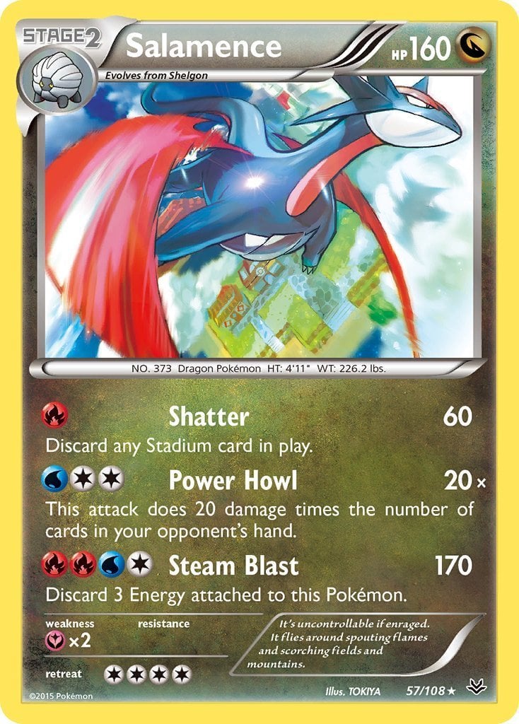 shiny salamence pokemon card Salamence Roaring Skies | Pokémon