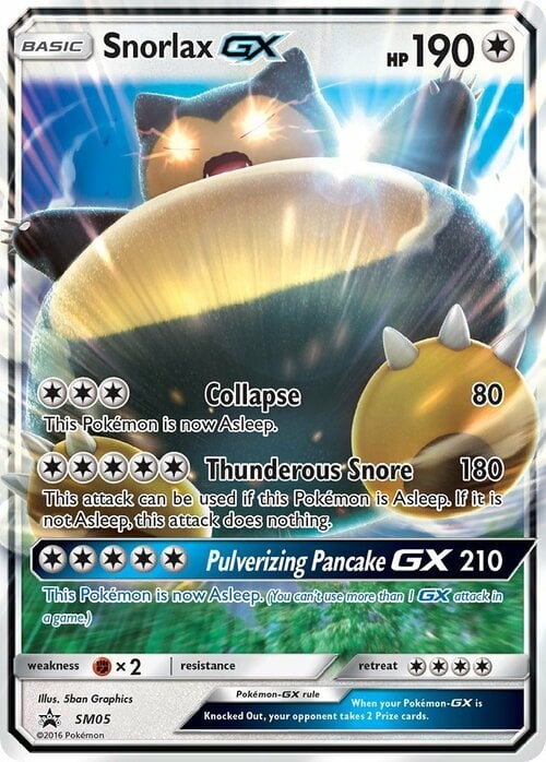Snorlax GX [Collapse | Thunderous Snore | Pulverizing Pancake GX] Card Front