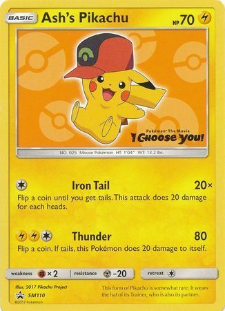 Ash's Pikachu [Iron Tail | Thunder] Frente