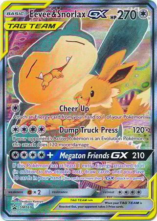 Eevee & Snorlax GX Card Front