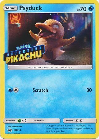 Psyduck Detective Pikachu Stamp Card Front