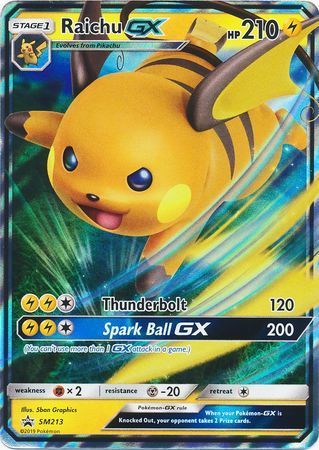 Pokemon Card-Raichu GX SM 213 Promo Holo NM German
