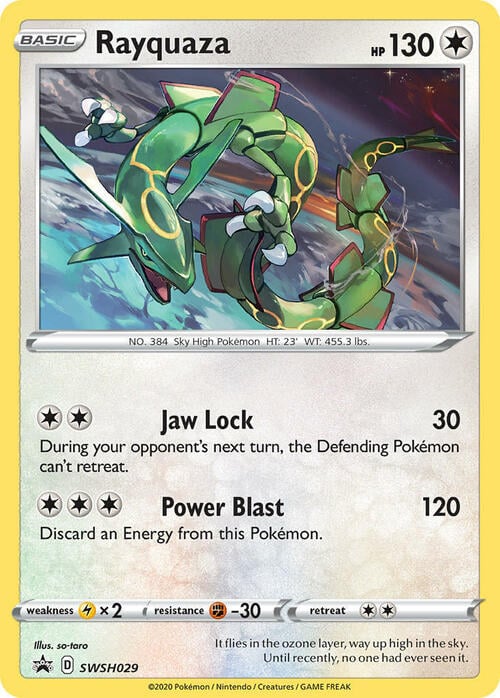 Rayquaza [Jaw Lock | Power Blast] Card Front