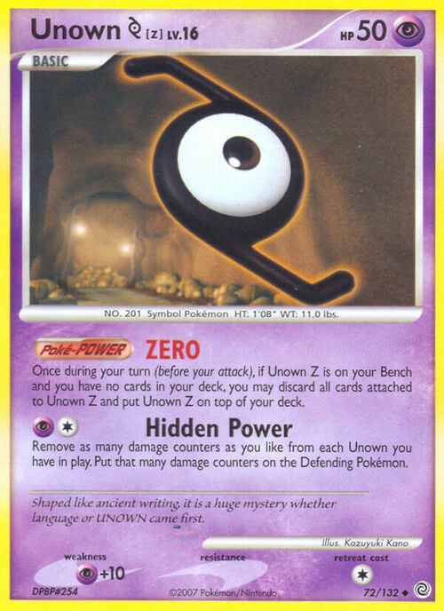 Unown [Z] Lv.16 Card Front