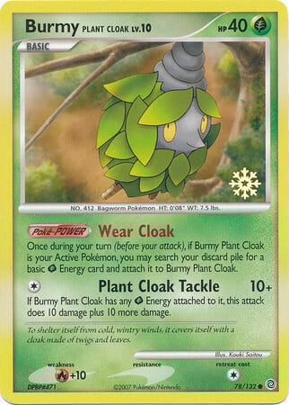 Burmy Plant Cloak Lv.10 Card Front