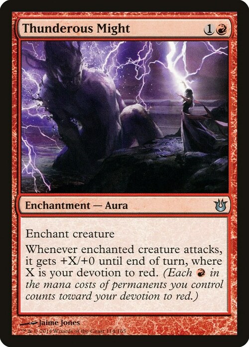 Thunderous Might Card Front