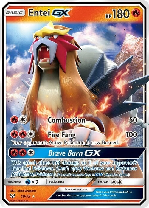 Entei GX [Combustion | Fire Fang | Brave Burn GX] Frente
