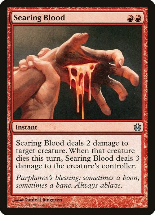 Searing Blood Card Front