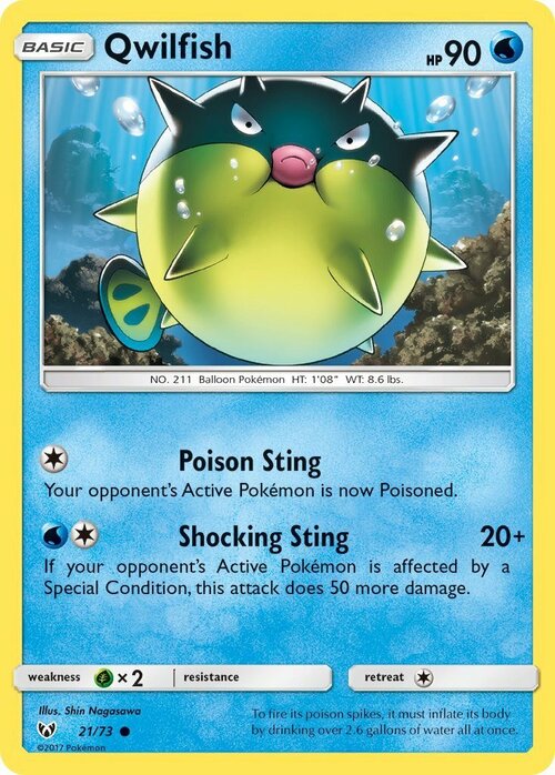 Qwilfish [Poison Sting | Shocking Sting] Card Front