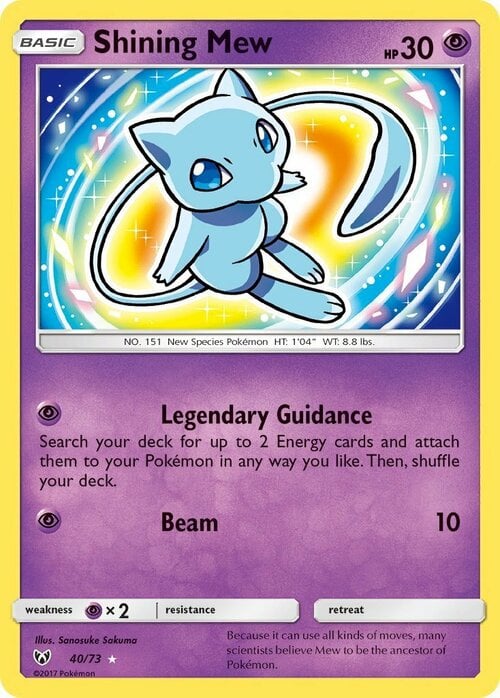 Shining Mew Card Front