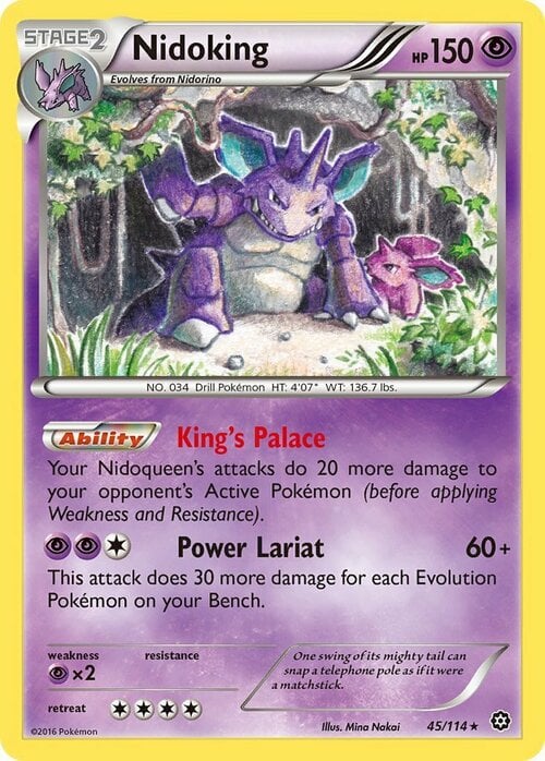 Nidoking [King's Palace | Power Lariat] Card Front
