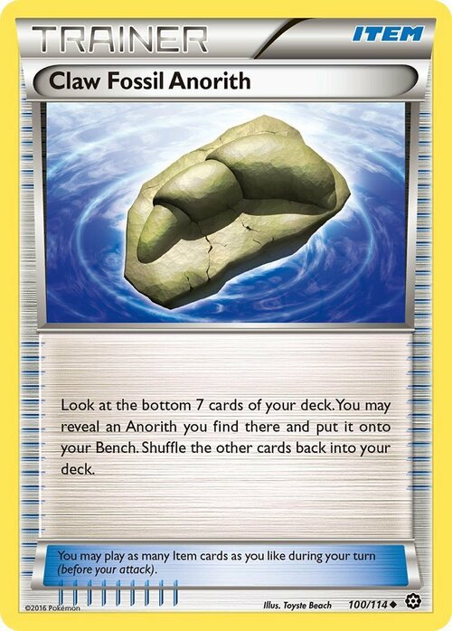 Claw Fossil Anorith Card Front
