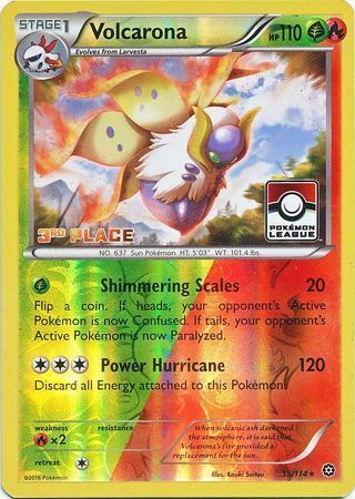 Volcarona [Shimmering Scales | Power Hurricane] Card Front
