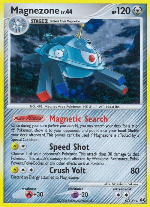 Magnezone Lv.44 [Magnetic Search | Speed Shot | Crush Volt] Card Front