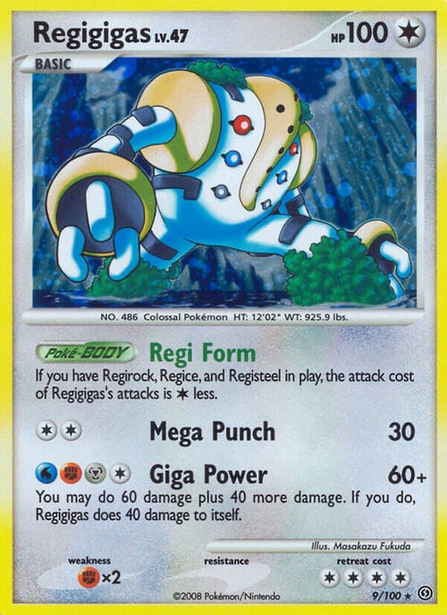 Regigigas Lv.47 [Regi Form | Mega Punch | Giga Power] Card Front