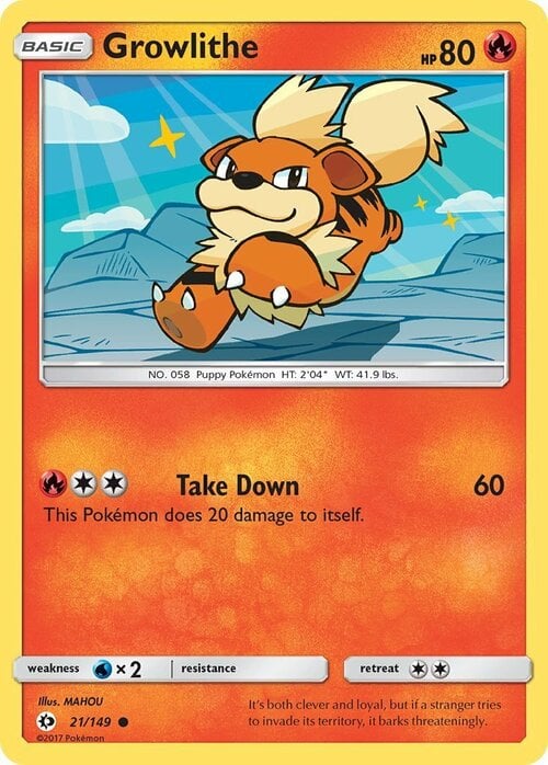Growlithe Card Front