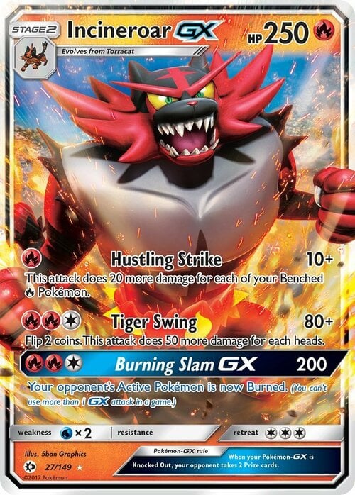 Incineroar GX Card Front