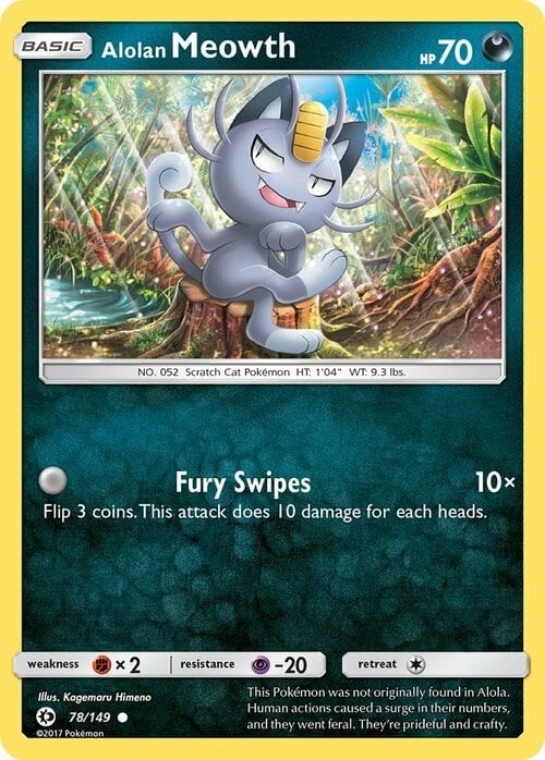Alolan Meowth Card Front