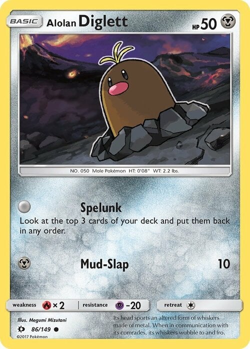 Alolan Diglett Card Front
