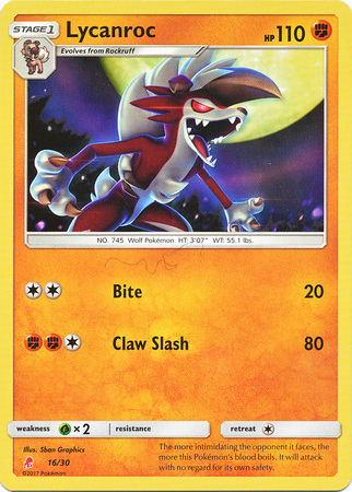 Lycanroc [Bite | Claw Slash] Card Front